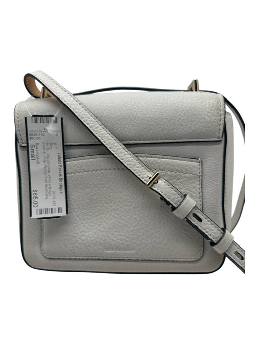 Reed Krakoff White & Beige Leather Flap Piping Gold Hardware Crossbody Bag White & Beige / Small