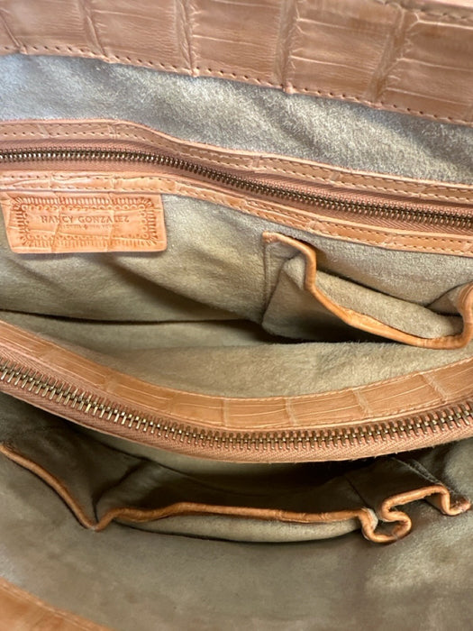 Nancy Gonzalez Light Orange Crocodile Leather Bag Light Orange / S/M