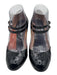Sergio Rossi Shoe Size 39 Black Patent Leather 2 Strap Pointed Almond Toe Pumps Black / 39