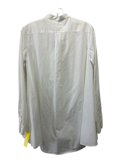 Ann Mashburn Size Small White Cotton Long Sleeve 1/2 Button Layered Top White / Small