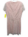 Shoshanna Size 6 Light Pink Cotton Blend Floral Lace Short Sleeve Back Zip Dress Light Pink / 6