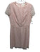 Shoshanna Size 6 Light Pink Cotton Blend Floral Lace Short Sleeve Back Zip Dress Light Pink / 6
