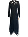 Jonathan Simkhai Size 6 Black Rayon & Viscose Long Sleeve Floral Jacquard Dress Black / 6