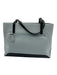 Tiffany & Fred Powder Blue & Black Leather Bow detail Top Handle Zip Top Bag Powder Blue & Black / S