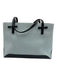Tiffany & Fred Powder Blue & Black Leather Bow detail Top Handle Zip Top Bag Powder Blue & Black / S