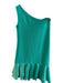 Trina Turk Size 4 Seafoam Green Polyester One Shoulder Side Zip Above knee Dress Seafoam Green / 4
