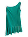 Trina Turk Size 4 Seafoam Green Polyester One Shoulder Side Zip Above knee Dress Seafoam Green / 4