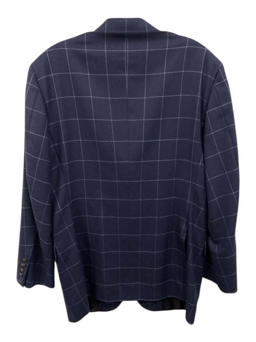 Brooks Brothers 1818 Blue Wool Blend Window pane 3 button Men's Blazer Blue / 39R