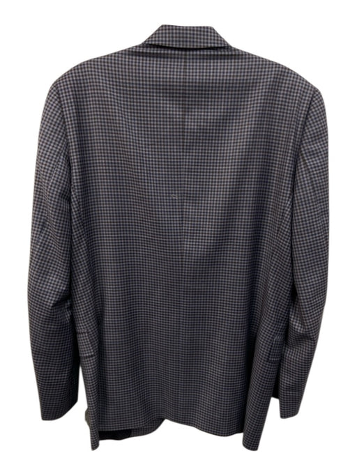 Ted Baker Blue & Brown Wool Blend Plaid 2 Button Men's Blazer Blue & Brown / 38R