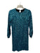 Hunter Bell Size 0 Blue Polyester Sequin Long Sleeve Round Neck Dress Blue / 0