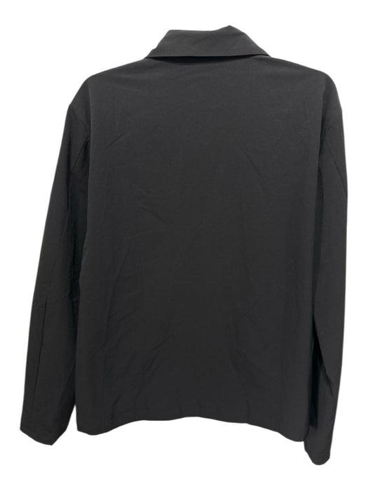Joe's Size L Black Synthetic Zip Front Pockets Jacket Black / L