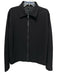 Joe's Size L Black Synthetic Zip Front Pockets Jacket Black / L