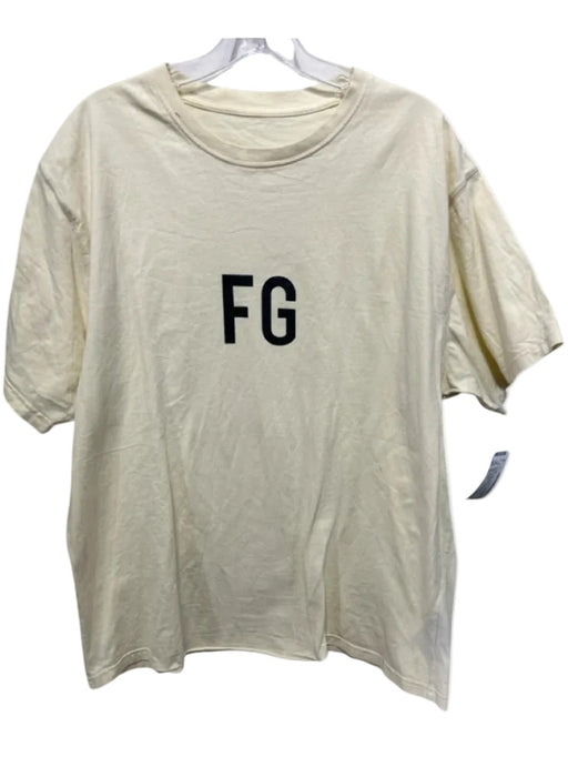 Fear Of God AS IS Size XL Cream Cotton Graphic T-Shirt Cream / XL