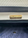 Yves Saint Laurent White & Navy Canvas Leather Logo Crossbody Box Inc. Bag White & Navy / XS