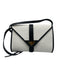 Yves Saint Laurent White & Navy Canvas Leather Logo Crossbody Box Inc. Bag White & Navy / XS