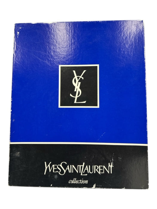 Yves Saint Laurent White & Navy Canvas Leather Logo Crossbody Box Inc. Bag White & Navy / XS