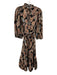 Dea Kudibal Size S black, orange, brown Cotton Blend Ruffle Collar Paisley Dress black, orange, brown / S