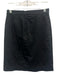 Miu Miu Size 40 / s Black Cotton Blend Pleated Detail Above Knee Back Zip Skirt Black / 40 / s