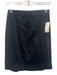 Miu Miu Size 40 / s Black Cotton Blend Pleated Detail Above Knee Back Zip Skirt Black / 40 / s