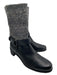 Stuart Weitzman Shoe Size 8.5 Black & Gray Leather Tweed Calf High Boots Black & Gray / 8.5