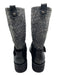 Stuart Weitzman Shoe Size 8.5 Black & Gray Leather Tweed Calf High Boots Black & Gray / 8.5