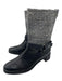 Stuart Weitzman Shoe Size 8.5 Black & Gray Leather Tweed Calf High Boots Black & Gray / 8.5