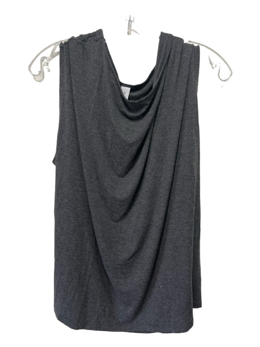 Varley Size L Gray Bamboo Cap Sleeve Open Back Wide Neck Top Gray / L