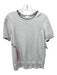 Lisa Todd Size M White, Black & Red Cotton Knit Short Sleeve Embroidered Top White, Black & Red / M