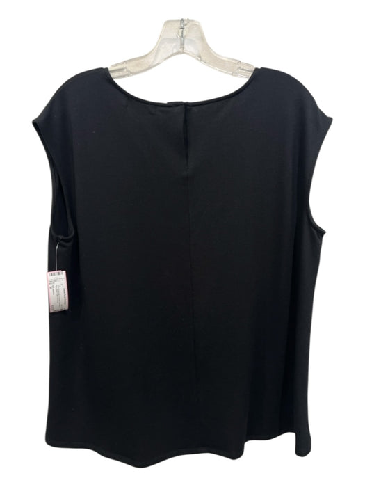 525 America Size M Black Polyester & Rayon Sleeveless Boxy Back Snap Top Black / M