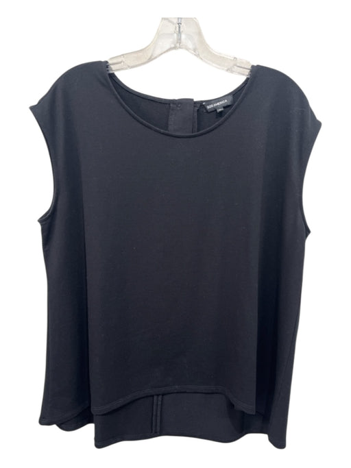 525 America Size M Black Polyester & Rayon Sleeveless Boxy Back Snap Top Black / M