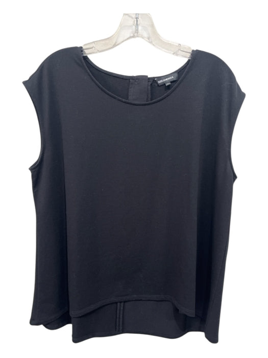 525 America Size M Black Polyester & Rayon Sleeveless Boxy Back Snap Top Black / M