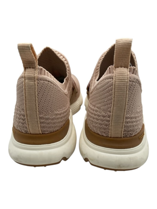 Tod's Shoe Size 38.5 Blush Beige Synthetic Knit Geometric Applique Sock Sneakers Blush Beige / 38.5