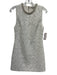 Alice + Olivia Size xs / 2 White Polyester Knit Sequin Pearl Collar Dress White / xs / 2