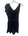 Susana Monaco Size S Black Nylon Blend Wide Neck Short Sleeve Gathered Romper Black / S