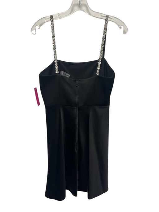 Alice + Olivia Size S / 6 Black Triacetate Blend Spaghetti Strap Back Zip Dress Black / S / 6