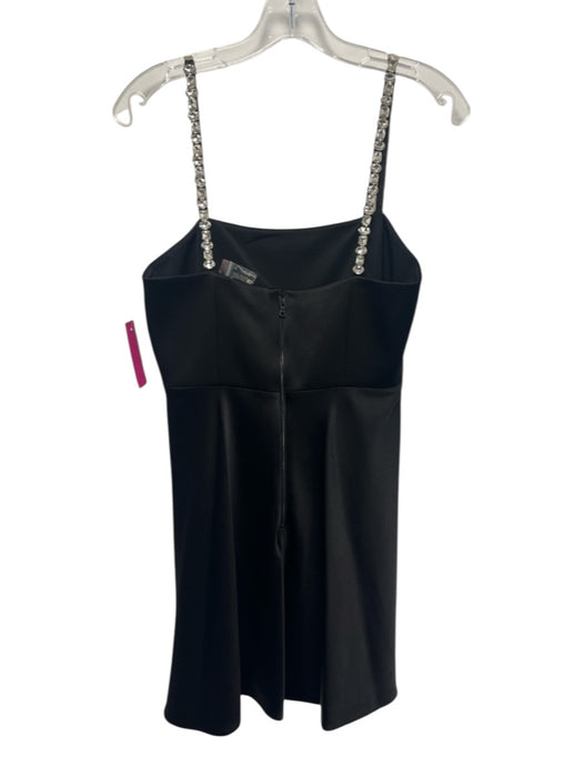 Alice + Olivia Size S / 6 Black Triacetate Blend Spaghetti Strap Back Zip Dress Black / S / 6