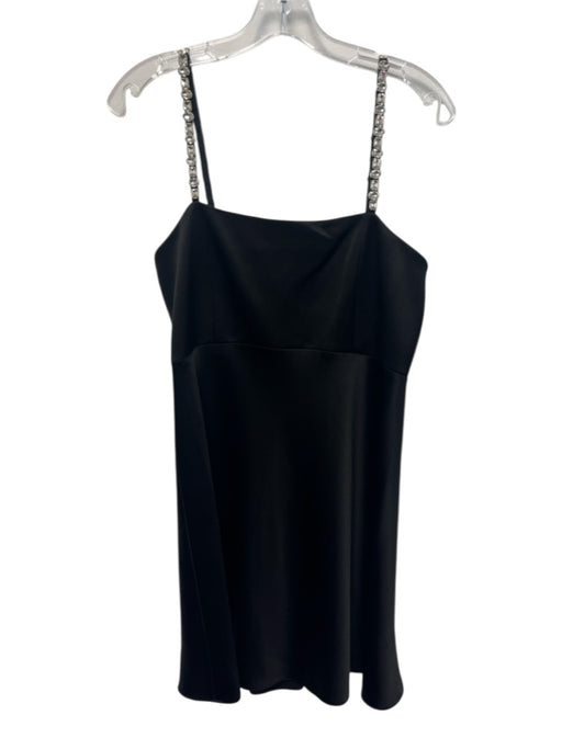 Alice + Olivia Size S / 6 Black Triacetate Blend Spaghetti Strap Back Zip Dress Black / S / 6