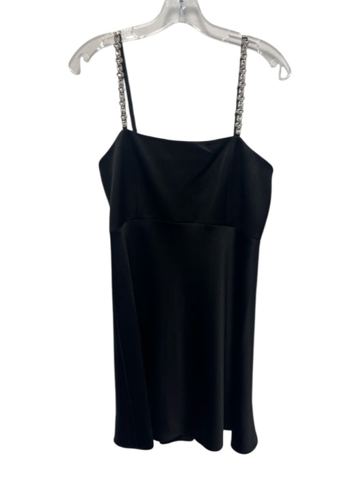 Alice + Olivia Size S / 6 Black Triacetate Blend Spaghetti Strap Back Zip Dress Black / S / 6