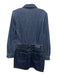 Pistola Size S Dark Blue Cotton Denim Long Sleeve Button Down Zip Pockets Dress Dark Blue / S