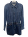Pistola Size S Dark Blue Cotton Denim Long Sleeve Button Down Zip Pockets Dress Dark Blue / S