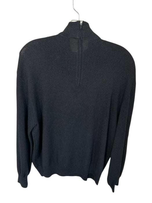 St. John Collection Size M Black & Gold Wool Blend Leather Chain Sweater Black & Gold / M
