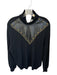 St. John Collection Size M Black & Gold Wool Blend Leather Chain Sweater Black & Gold / M