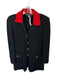 St. John Collection Size 4 Black & Red Wool Blend Collar Buttons Square Jacket Black & Red / 4