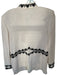 St. John Collection Size 8 Cream & Black Wool Blend Embroidered Design Jacket Cream & Black / 8
