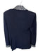 St. John Evening Size 4 Navy & Silver Wool Blend Rhinestone Applique Jacket Navy & Silver / 4