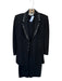 St. John Evening Size 4 Black & Silver Wool Blend Rhinestone Long Pant Set Black & Silver / 4