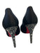 Alexander McQueen Shoe Size 38.5 Black & Silver Sateen Stiletto Rhinestone Pumps Black & Silver / 38.5