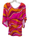 Trina Turk Size L Orange & Magenta Nylon Blend batwing Swirl Dress Orange & Magenta / L