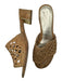 Donald J Pliner Shoe Size 8.5 Tan & Gold Cork Braided Block Heel Sandals Tan & Gold / 8.5