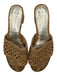 Donald J Pliner Shoe Size 8.5 Tan & Gold Cork Braided Block Heel Sandals Tan & Gold / 8.5